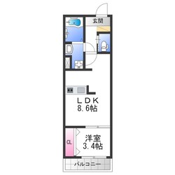 REGIES新深江の物件間取画像